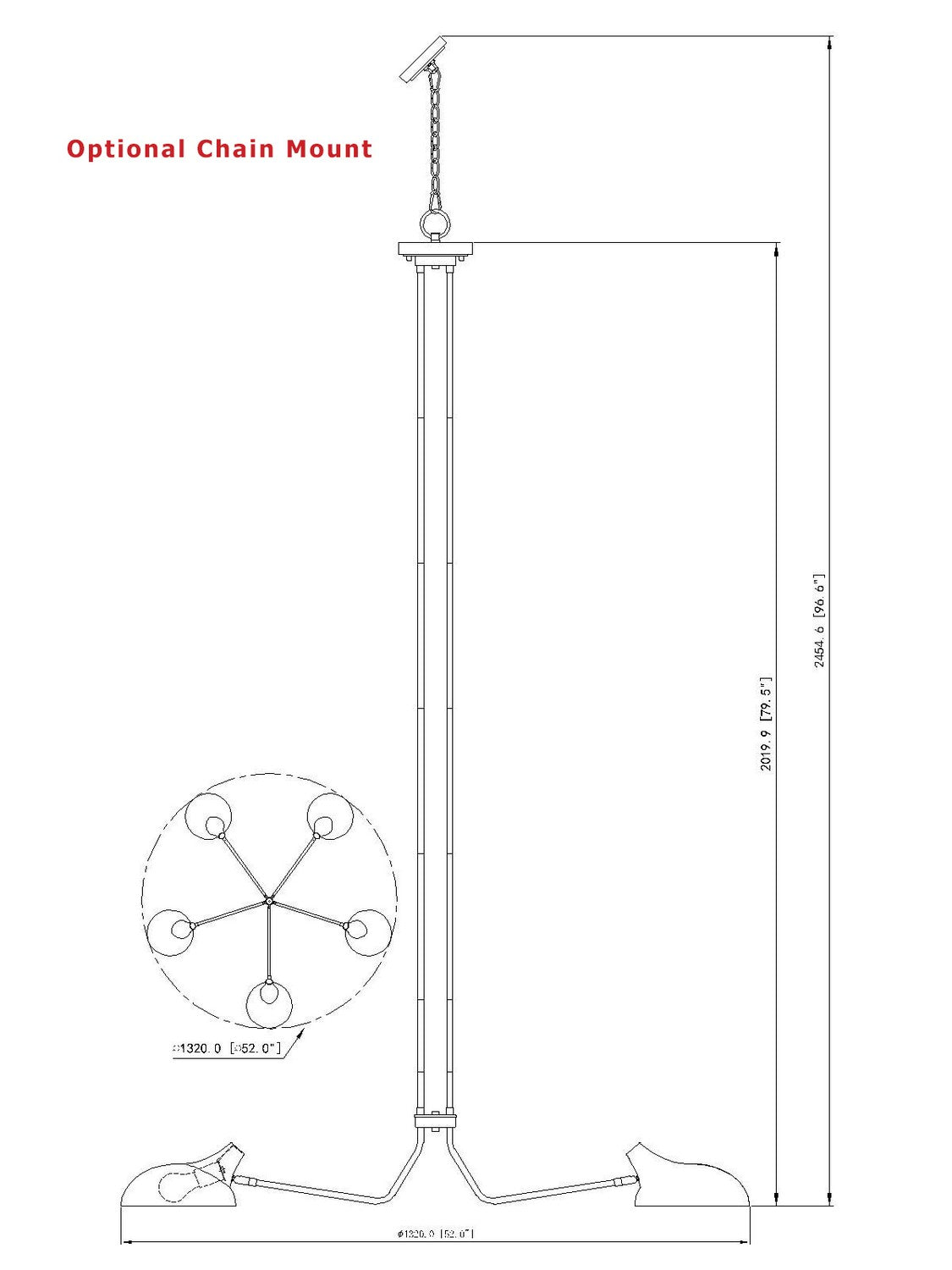 Z-Lite - 1942-5MB - Five Light Chandelier - Bellamy - Matte Black