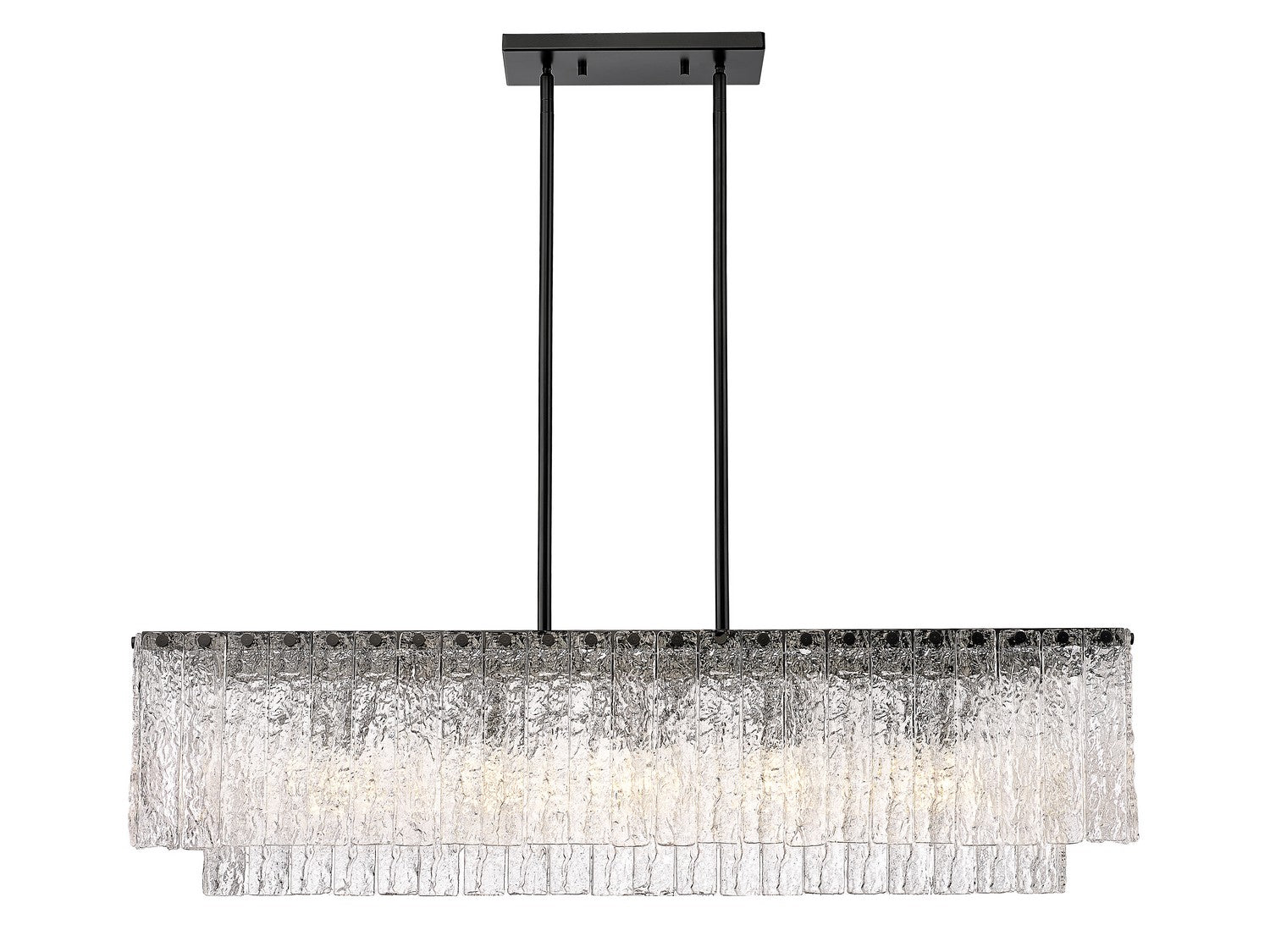 Z-Lite - 1943-42L-MB - Five Light Linear Chandelier - Glacier - Matte Black