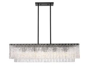 Z-Lite - 1943-42L-MB - Five Light Linear Chandelier - Glacier - Matte Black