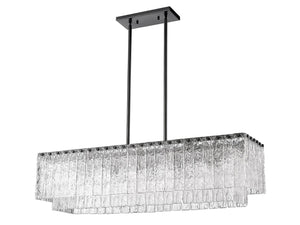 Z-Lite - 1943-42L-MB - Five Light Linear Chandelier - Glacier - Matte Black