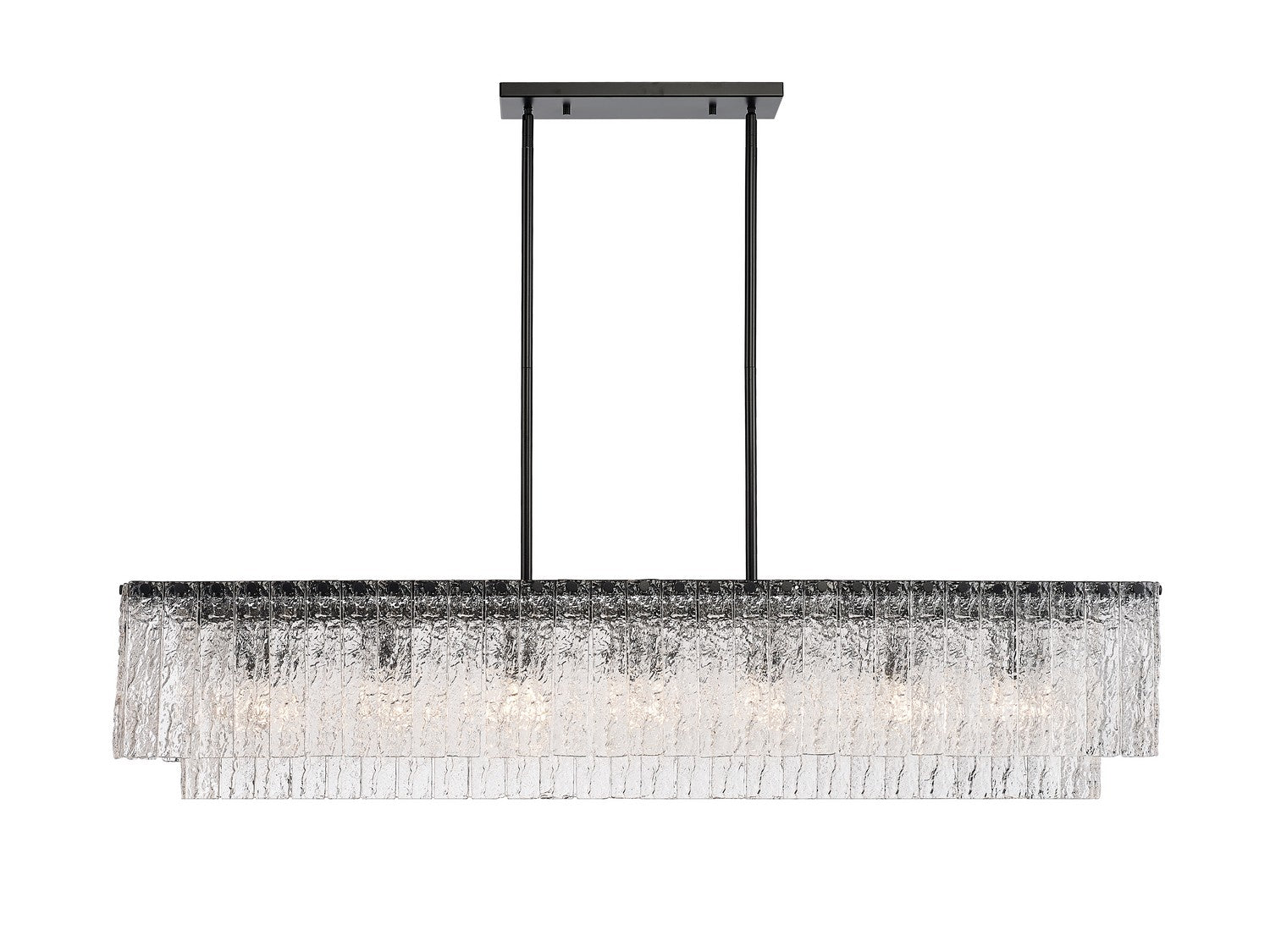 Z-Lite - 1943-53L-MB - Seven Light Linear Chandelier - Glacier - Matte Black