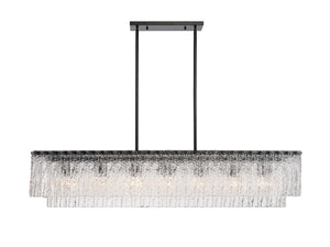 Z-Lite - 1943-53L-MB - Seven Light Linear Chandelier - Glacier - Matte Black