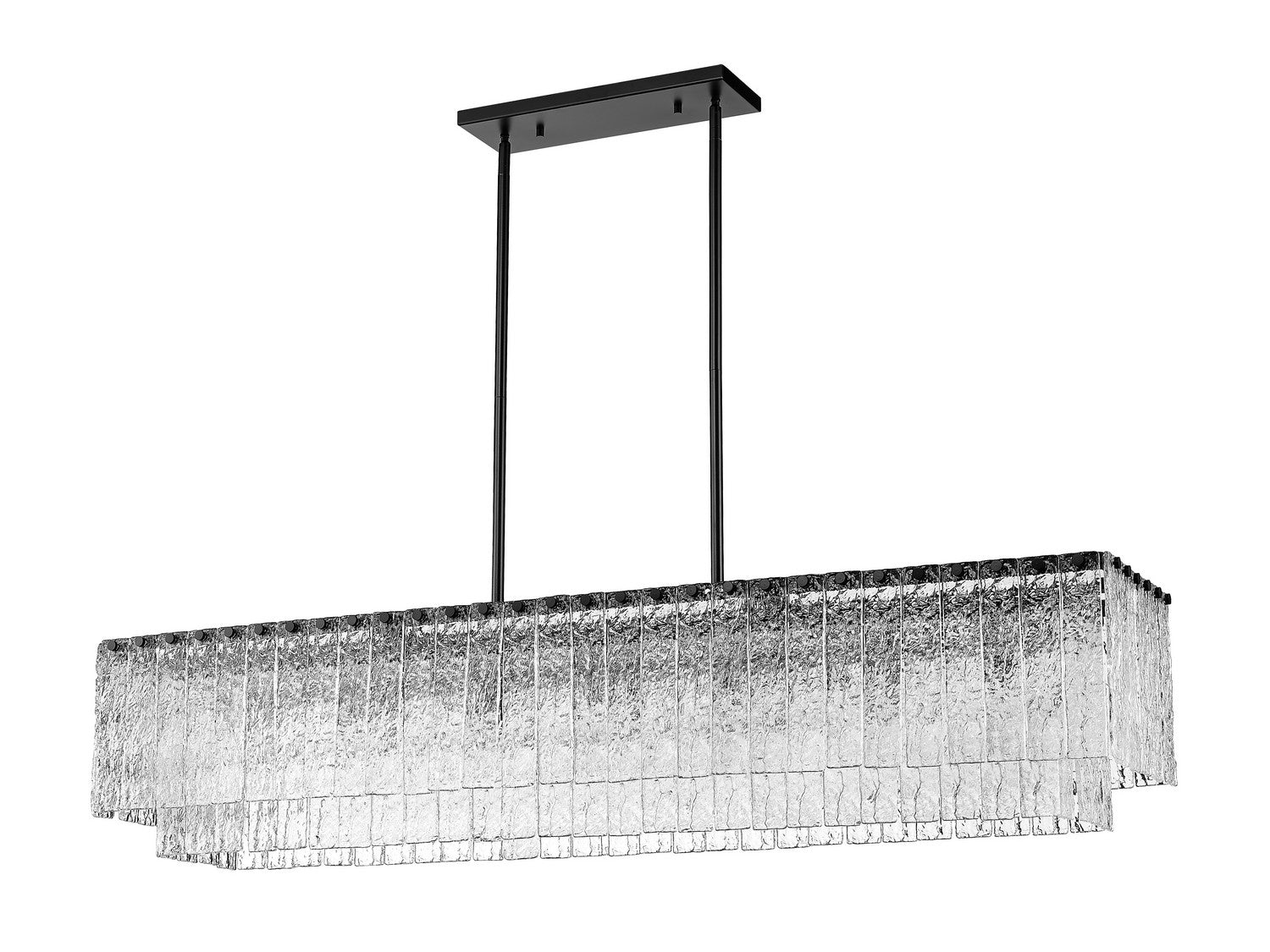 Z-Lite - 1943-53L-MB - Seven Light Linear Chandelier - Glacier - Matte Black