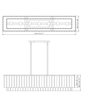 Z-Lite - 1943-53L-MB - Seven Light Linear Chandelier - Glacier - Matte Black