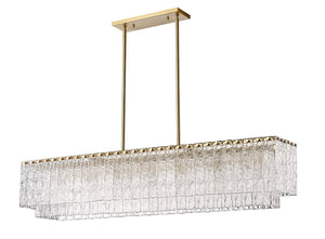 Z-Lite - 1943-53L-MGLD - Seven Light Linear Chandelier - Glacier - Modern Gold