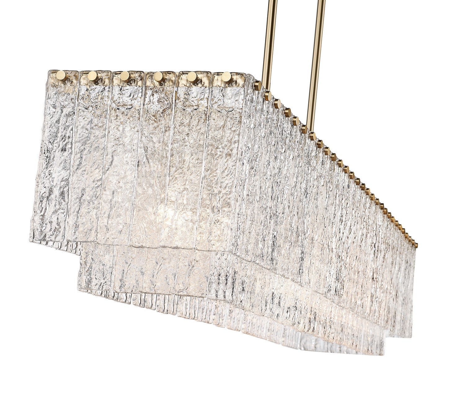 Z-Lite - 1943-53L-MGLD - Seven Light Linear Chandelier - Glacier - Modern Gold