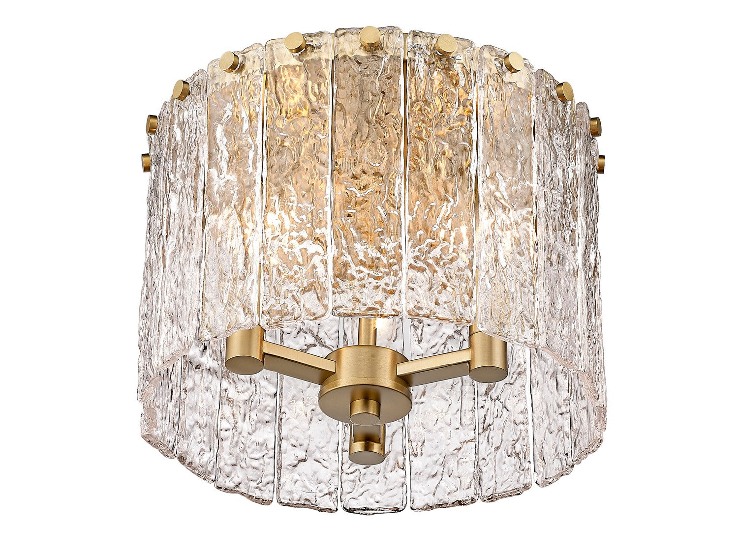 Z-Lite - 1943F12-MGLD - Three Light Flush Mount - Glacier - Modern Gold