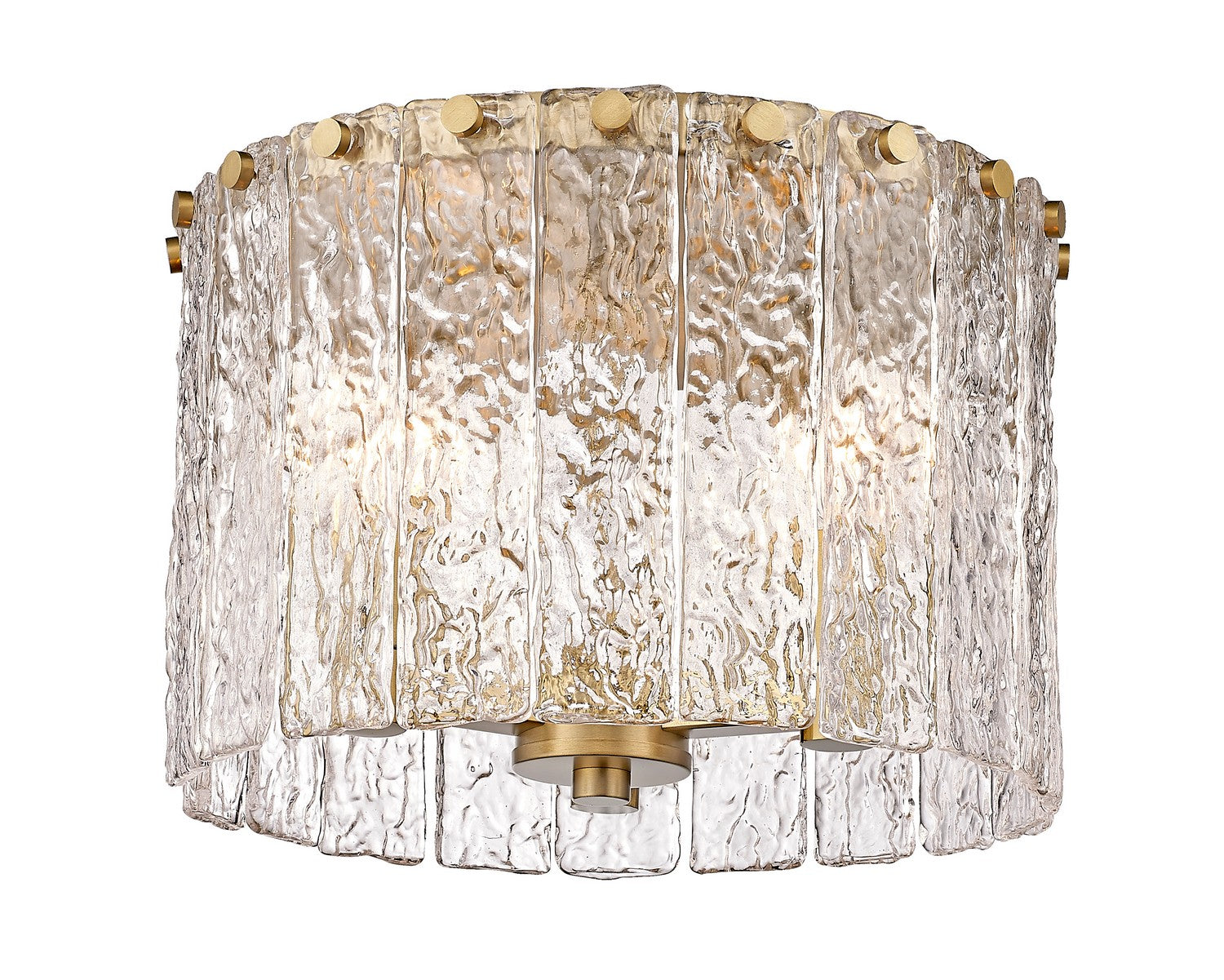 Z-Lite - 1943F12-MGLD - Three Light Flush Mount - Glacier - Modern Gold