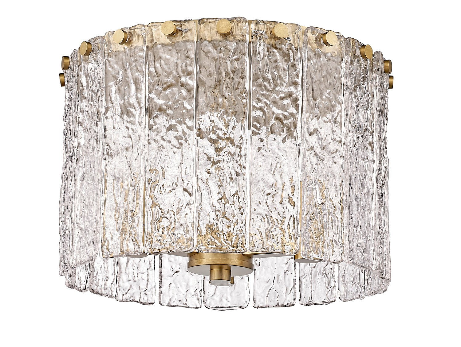 Z-Lite - 1943F12-MGLD - Three Light Flush Mount - Glacier - Modern Gold