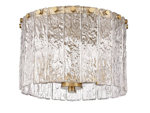 Z-Lite - 1943F12-MGLD - Three Light Flush Mount - Glacier - Modern Gold