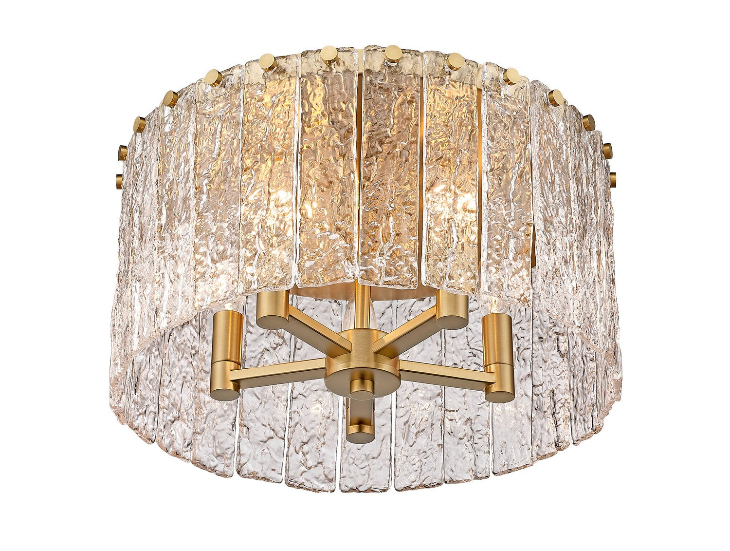 Z-Lite - 1943F16-MGLD - Five Light Flush Mount - Glacier - Modern Gold