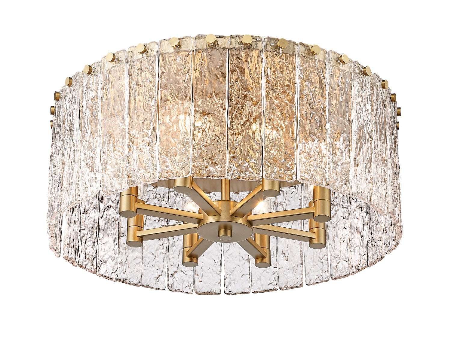 Z-Lite - 1943F20-MGLD - Eight Light Flush Mount - Glacier - Modern Gold