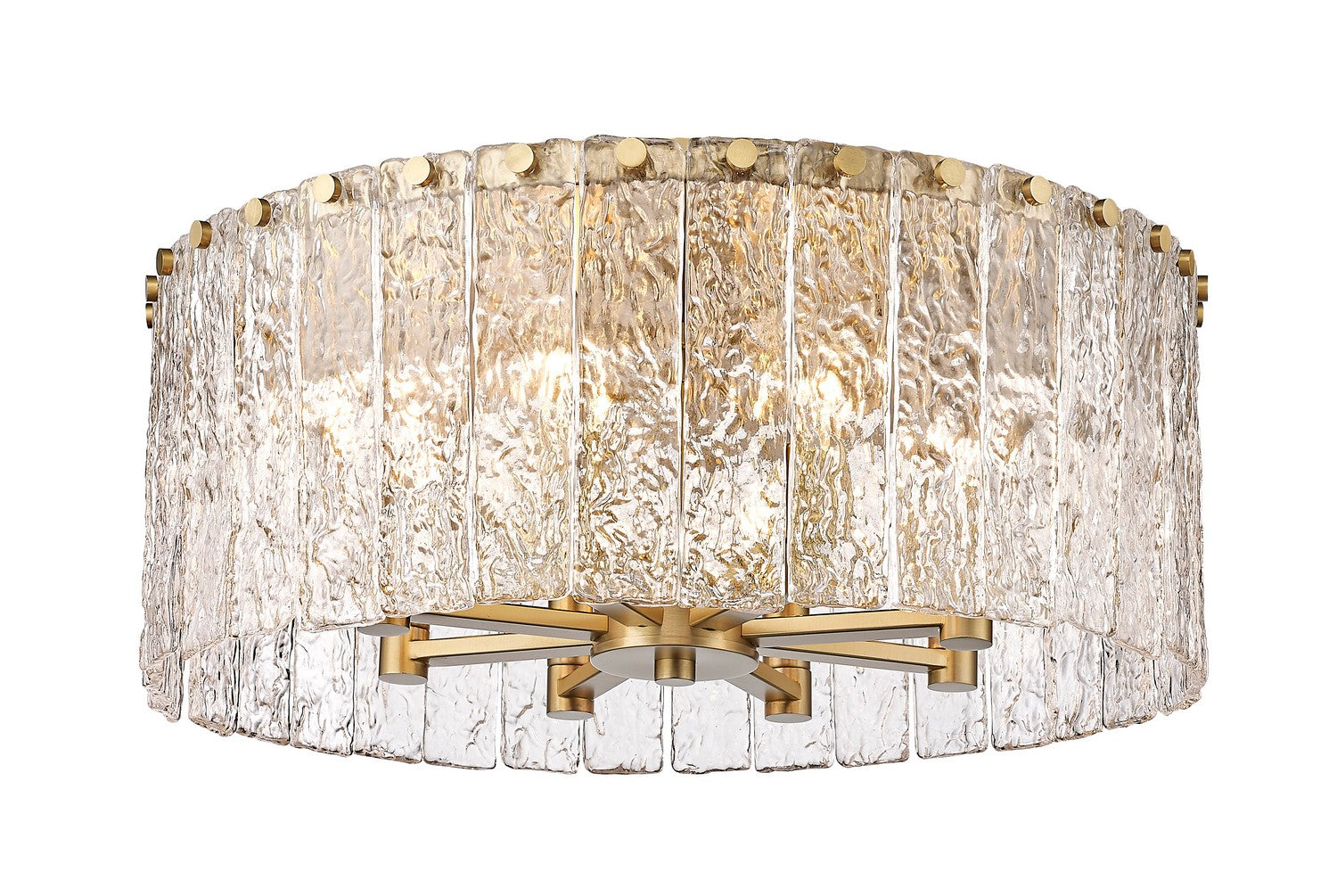 Z-Lite - 1943F20-MGLD - Eight Light Flush Mount - Glacier - Modern Gold