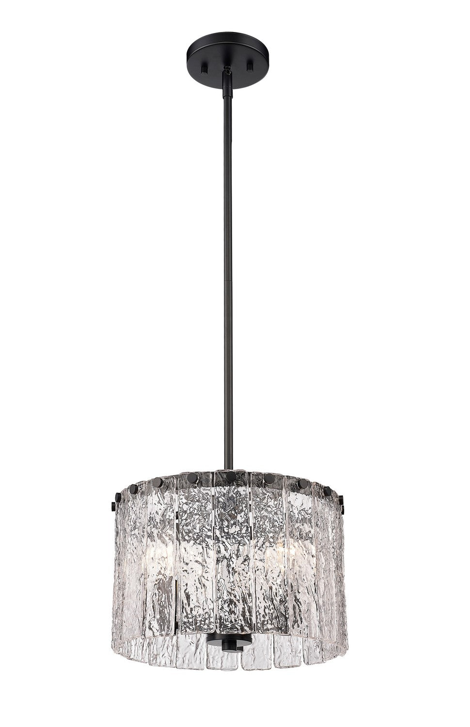 Z-Lite - 1943P12-MB - Three Light Pendant - Glacier - Matte Black