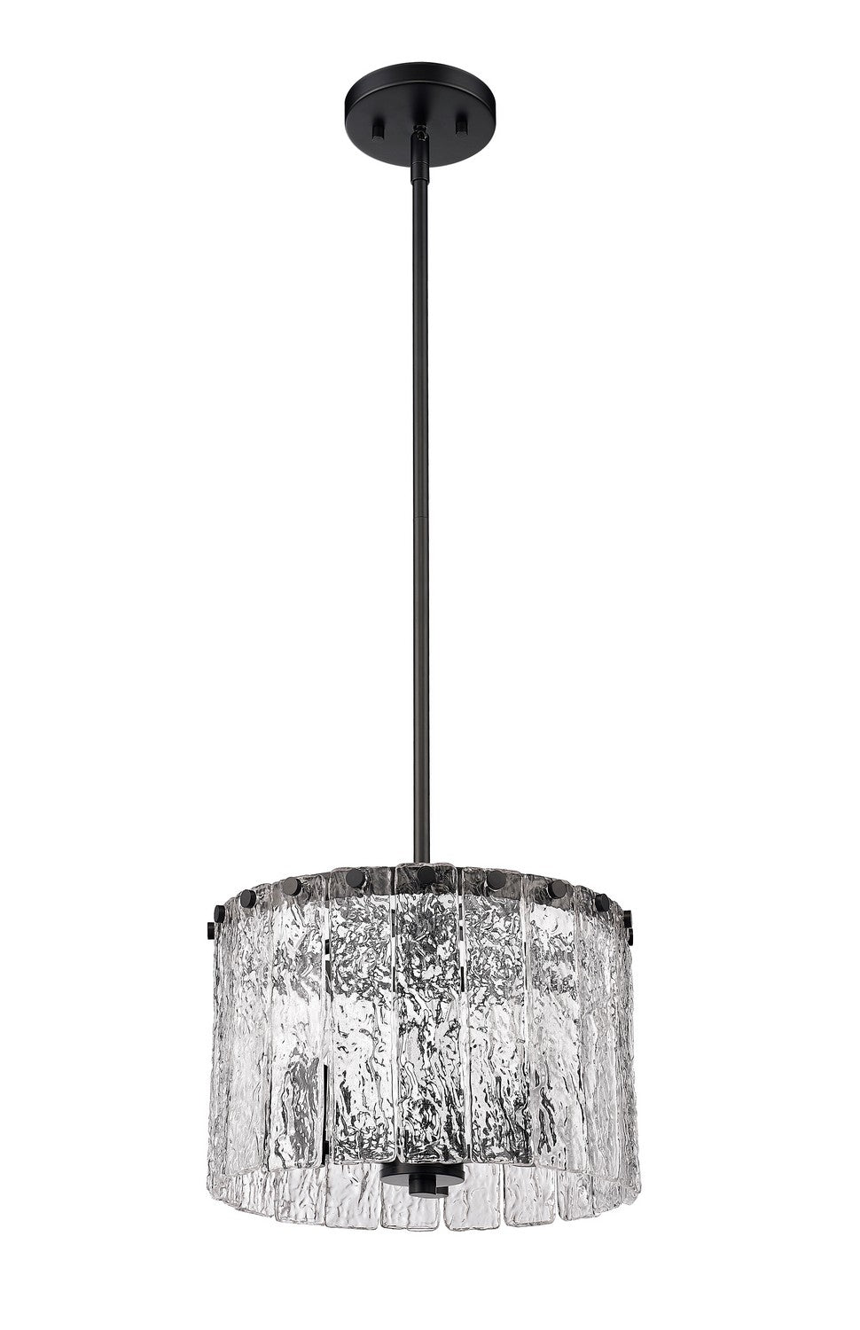 Z-Lite - 1943P12-MB - Three Light Pendant - Glacier - Matte Black