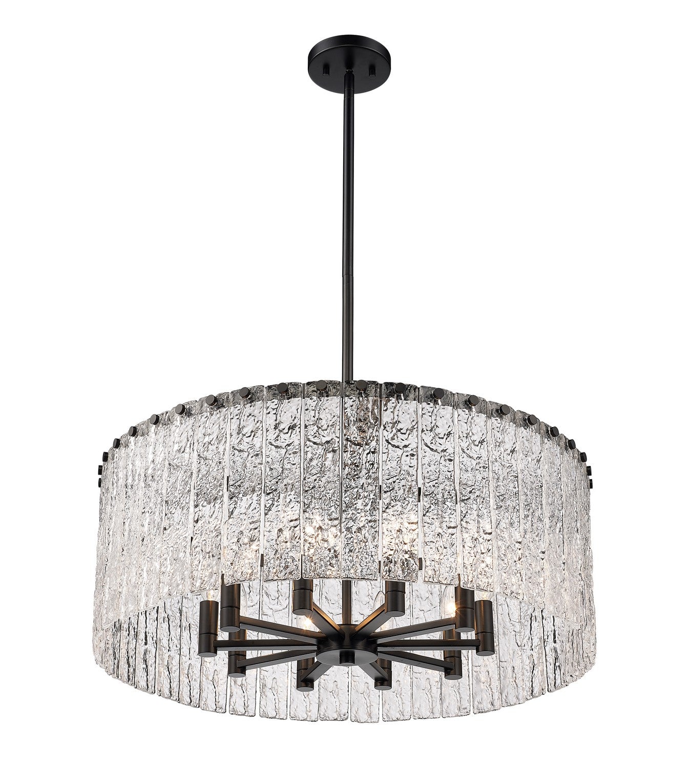 Z-Lite - 1943P26-MB - Ten Light Chandelier - Glacier - Matte Black