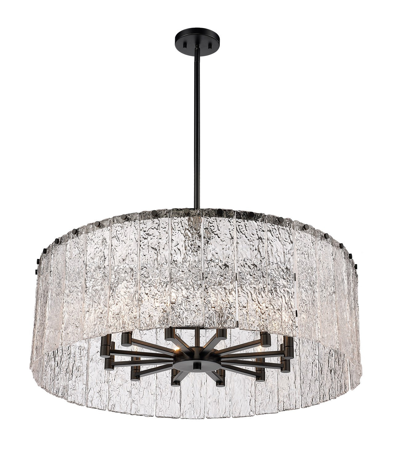 Z-Lite - 1943P32-MB - 12 Light Chandelier - Glacier - Matte Black