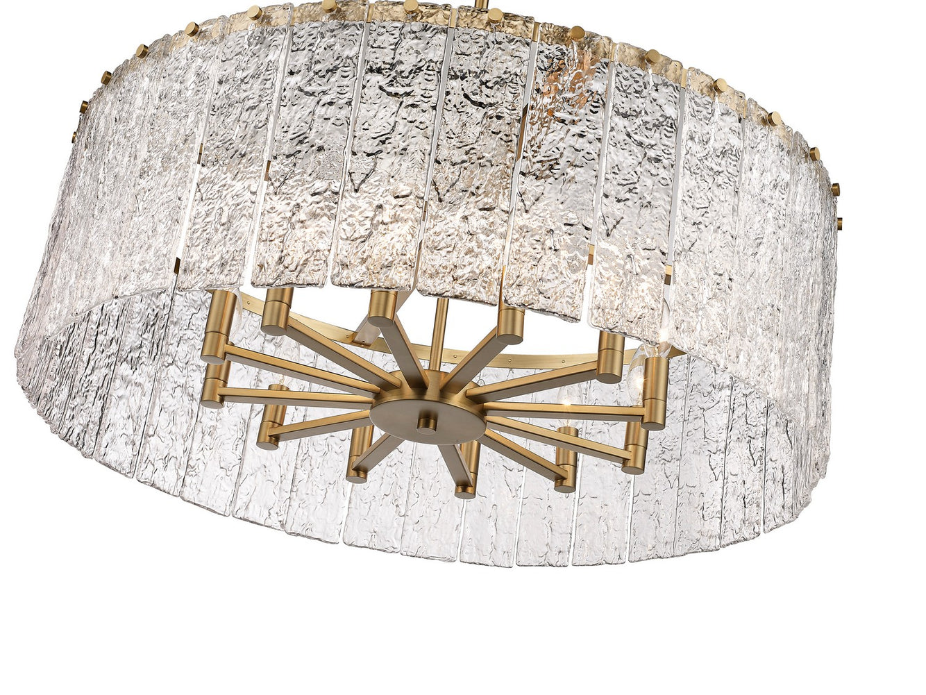 Z-Lite - 1943P32-MGLD - 12 Light Chandelier - Glacier - Modern Gold