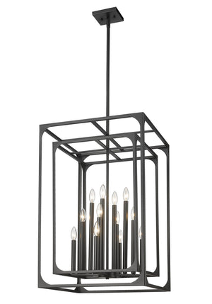 Z-Lite - 3038-12MB - 12 Light Chandelier - Easton - Matte Black