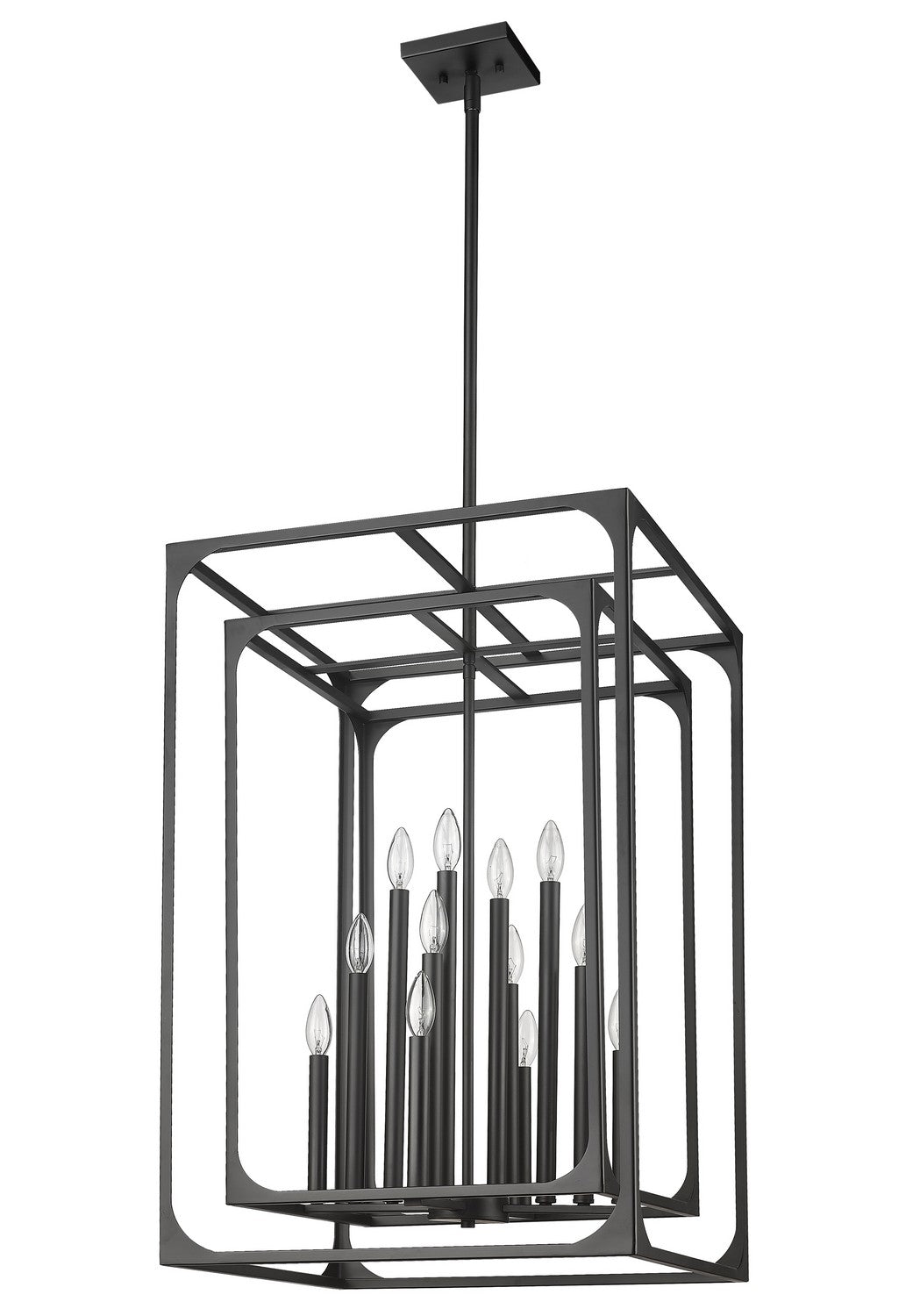 Z-Lite - 3038-12MB - 12 Light Chandelier - Easton - Matte Black