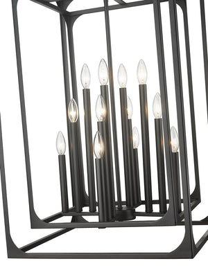 Z-Lite - 3038-12MB - 12 Light Chandelier - Easton - Matte Black