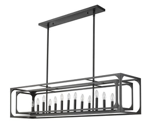 Z-Lite - 3038-13L-MB - 13 Light Linear Chandelier - Easton - Matte Black