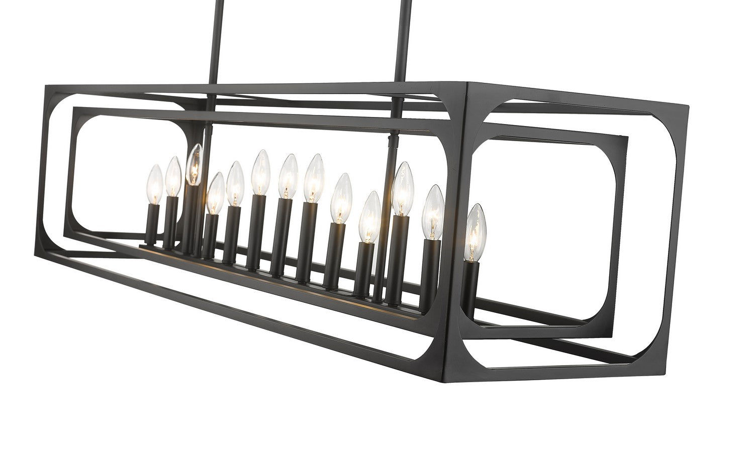 Z-Lite - 3038-13L-MB - 13 Light Linear Chandelier - Easton - Matte Black