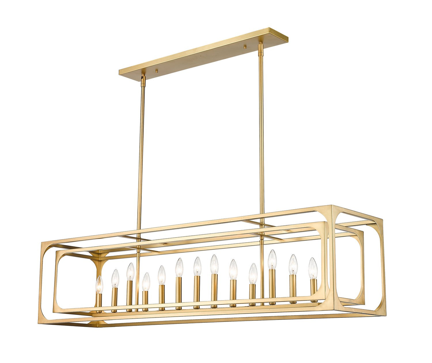 Z-Lite - 3038-13L-RB - 13 Light Linear Chandelier - Easton - Rubbed Brass