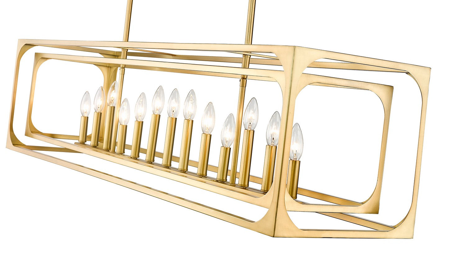 Z-Lite - 3038-13L-RB - 13 Light Linear Chandelier - Easton - Rubbed Brass