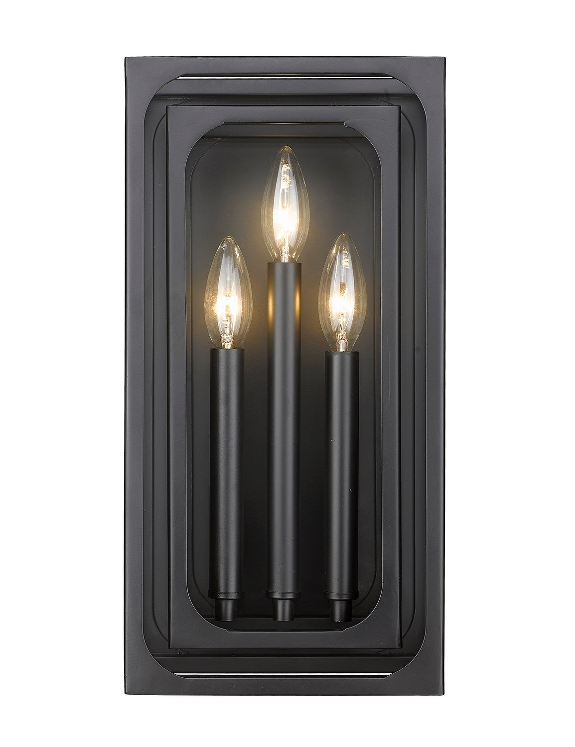 Z-Lite - 3038-3S-MB - Three Light Wall Sconce - Easton - Matte Black