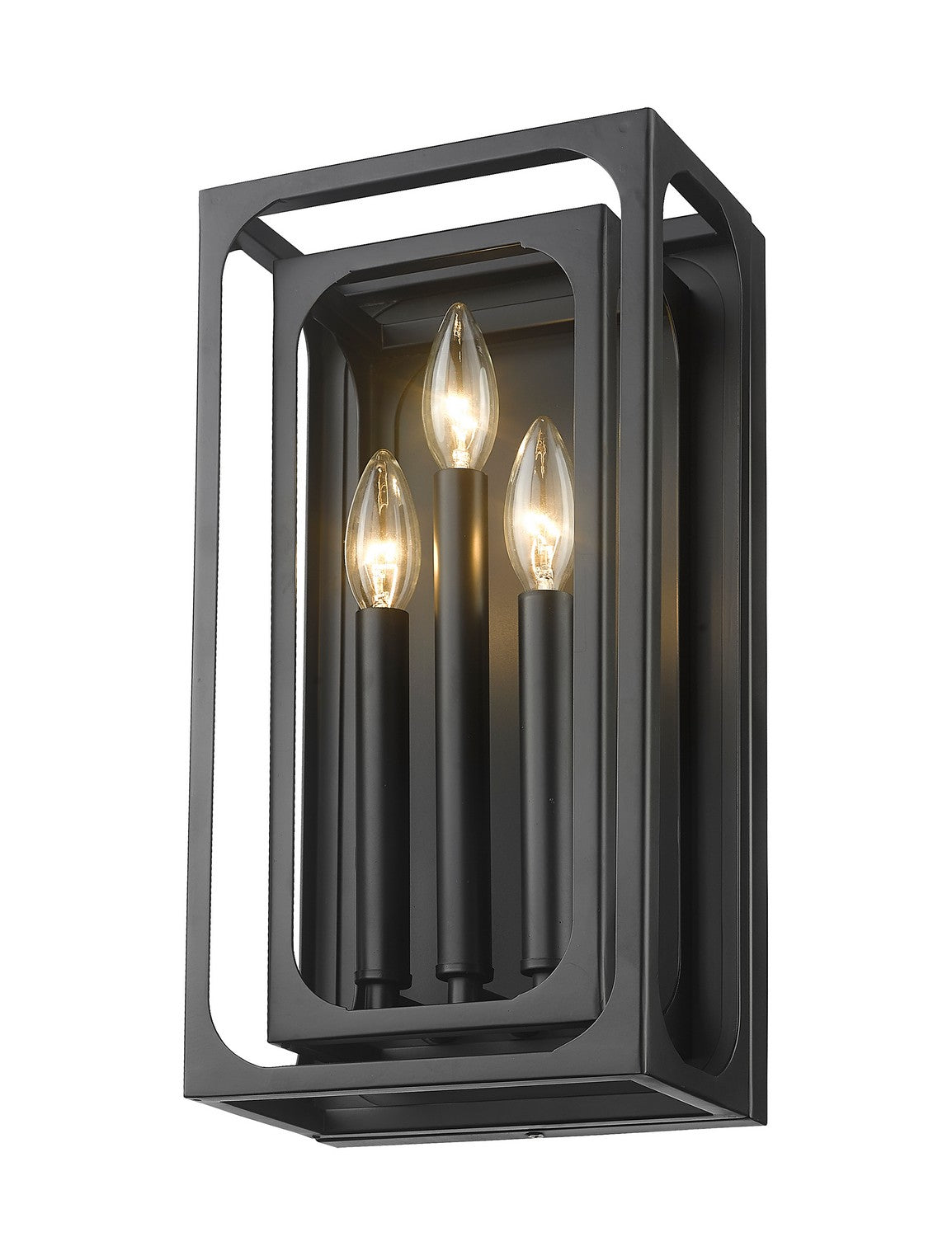 Z-Lite - 3038-3S-MB - Three Light Wall Sconce - Easton - Matte Black