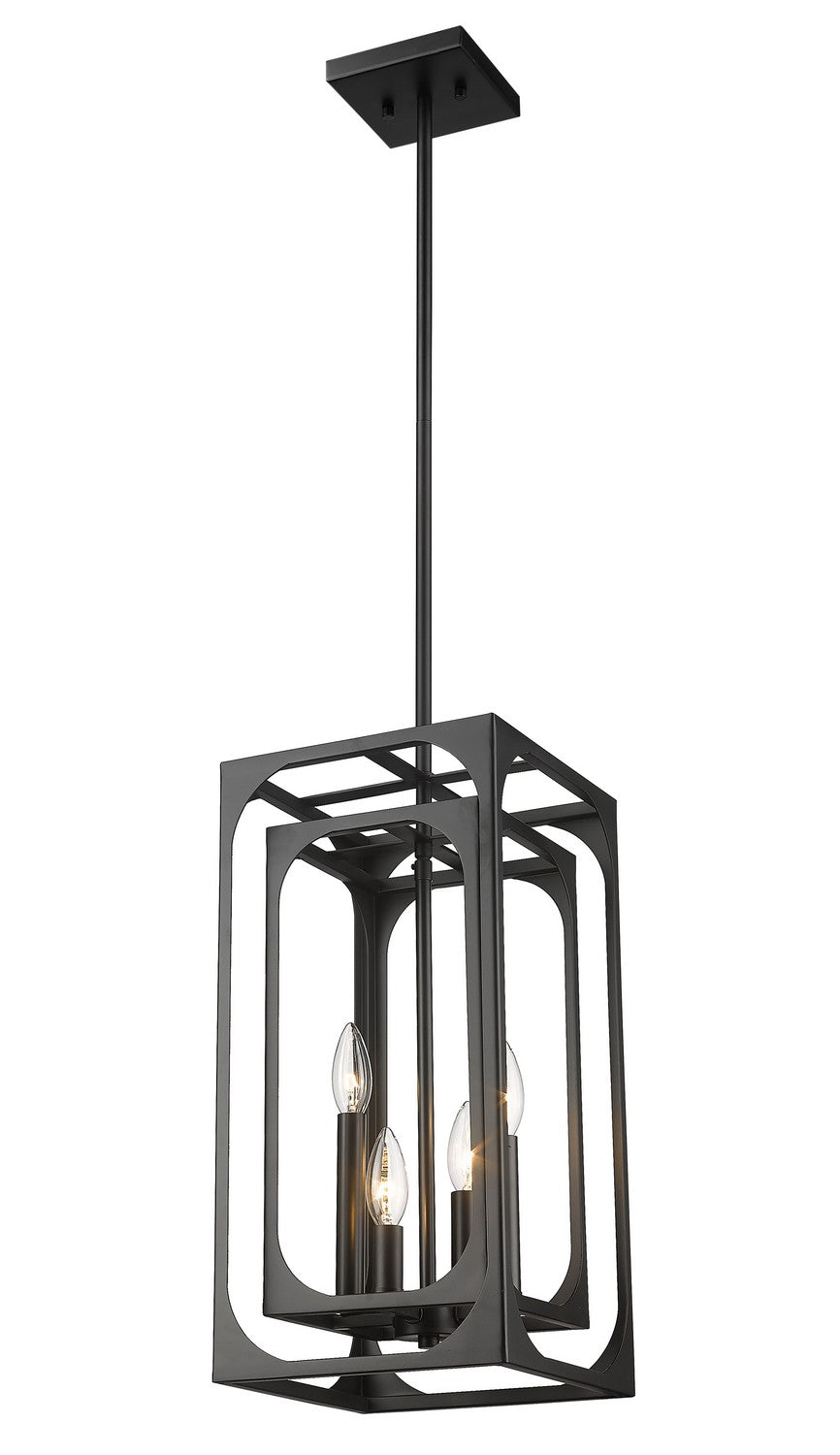 Z-Lite - 3038-4MB - Four Light Chandelier - Easton - Matte Black