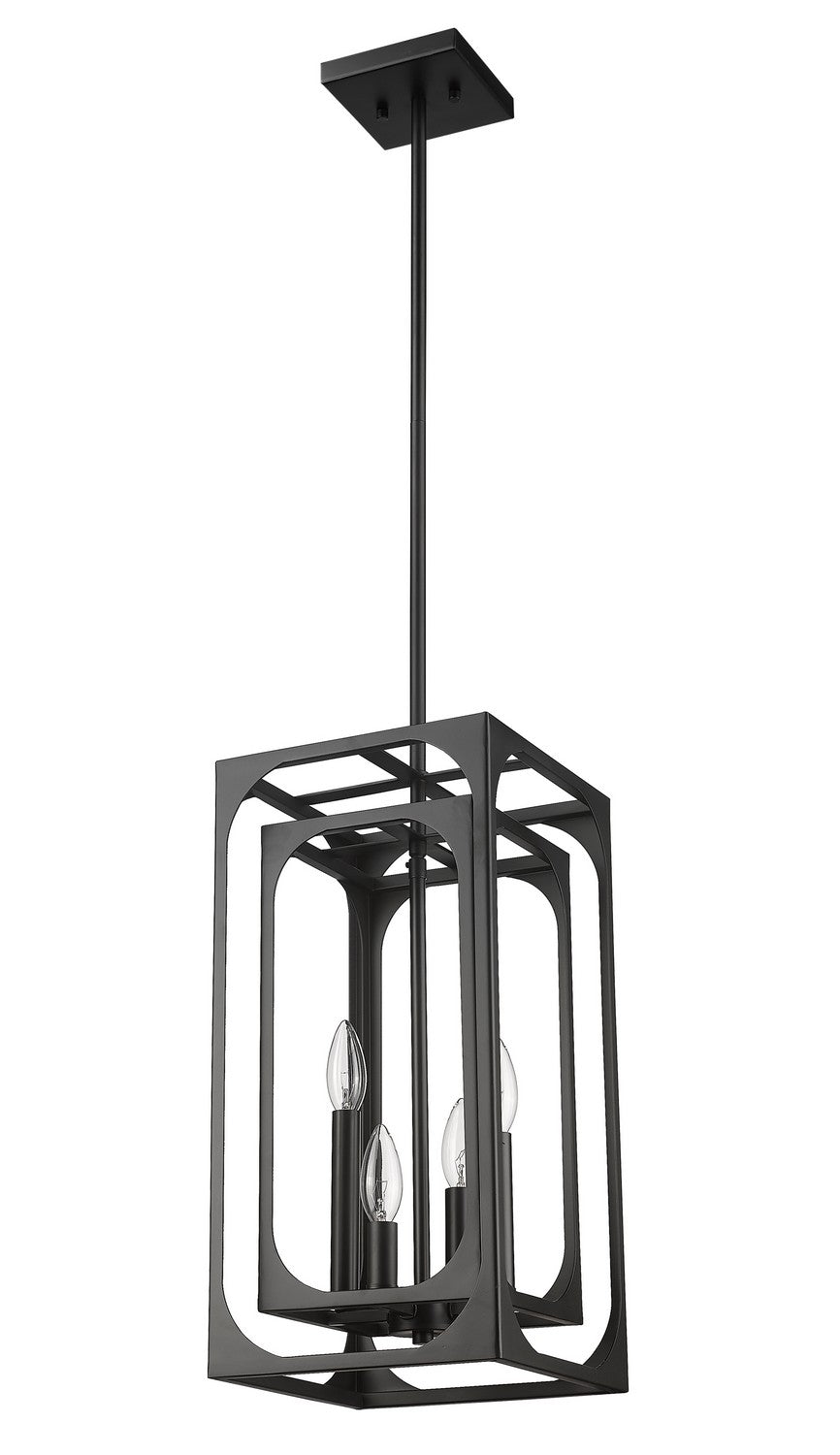 Z-Lite - 3038-4MB - Four Light Chandelier - Easton - Matte Black