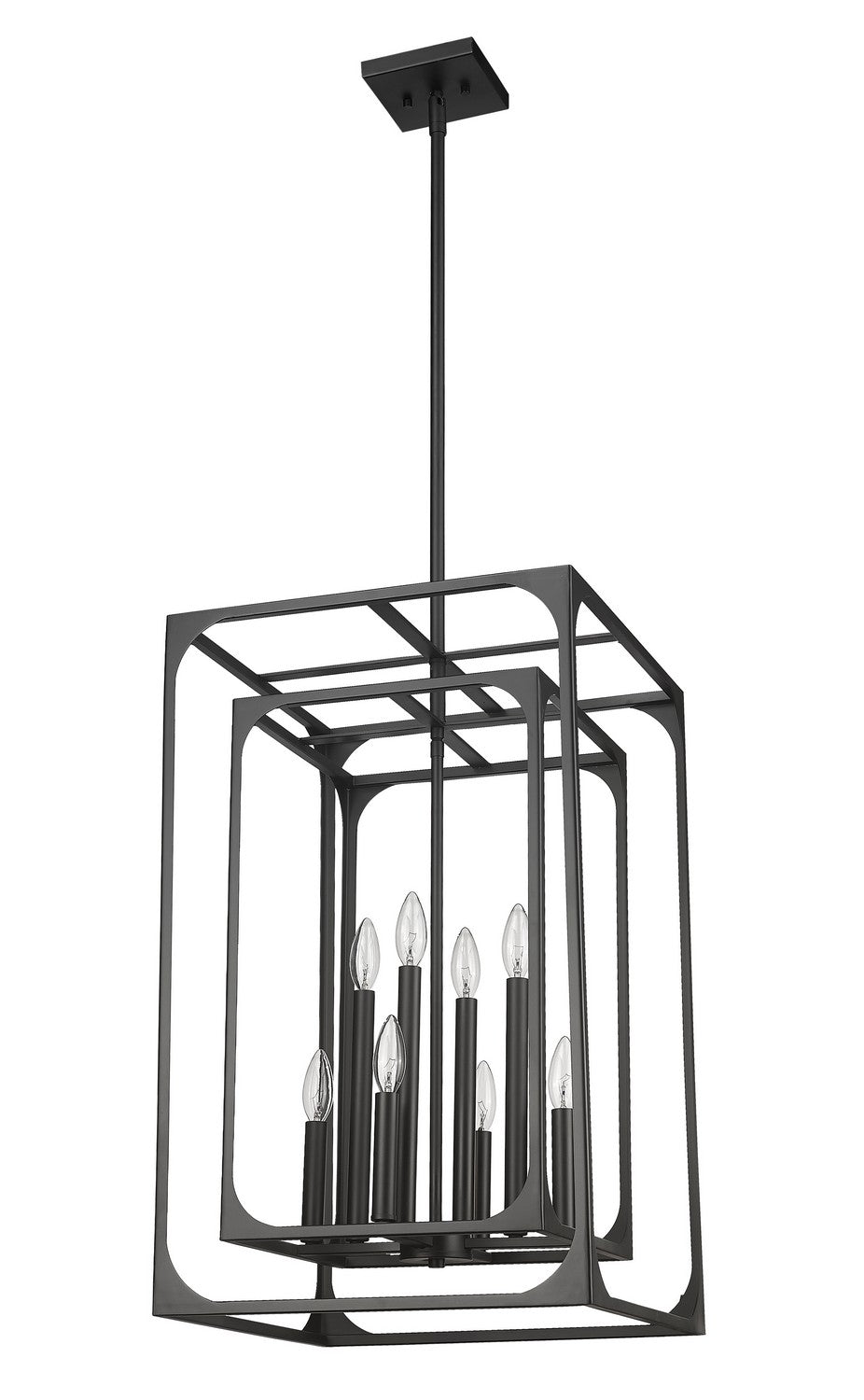 Z-Lite - 3038-8MB - Eight Light Chandelier - Easton - Matte Black