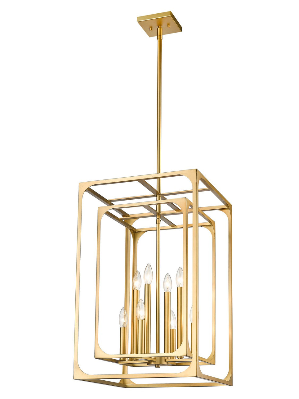 Z-Lite - 3038-8RB - Eight Light Chandelier - Easton - Rubbed Brass