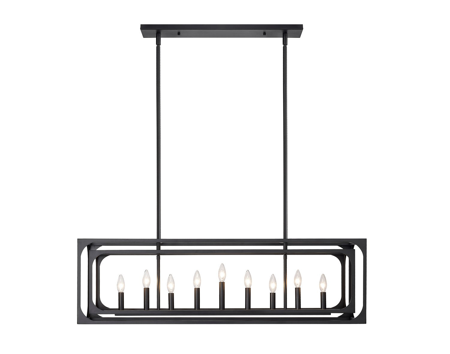 Z-Lite - 3038-9L-MB - Nine Light Linear Chandelier - Easton - Matte Black