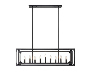 Z-Lite - 3038-9L-MB - Nine Light Linear Chandelier - Easton - Matte Black