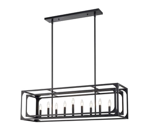 Z-Lite - 3038-9L-MB - Nine Light Linear Chandelier - Easton - Matte Black