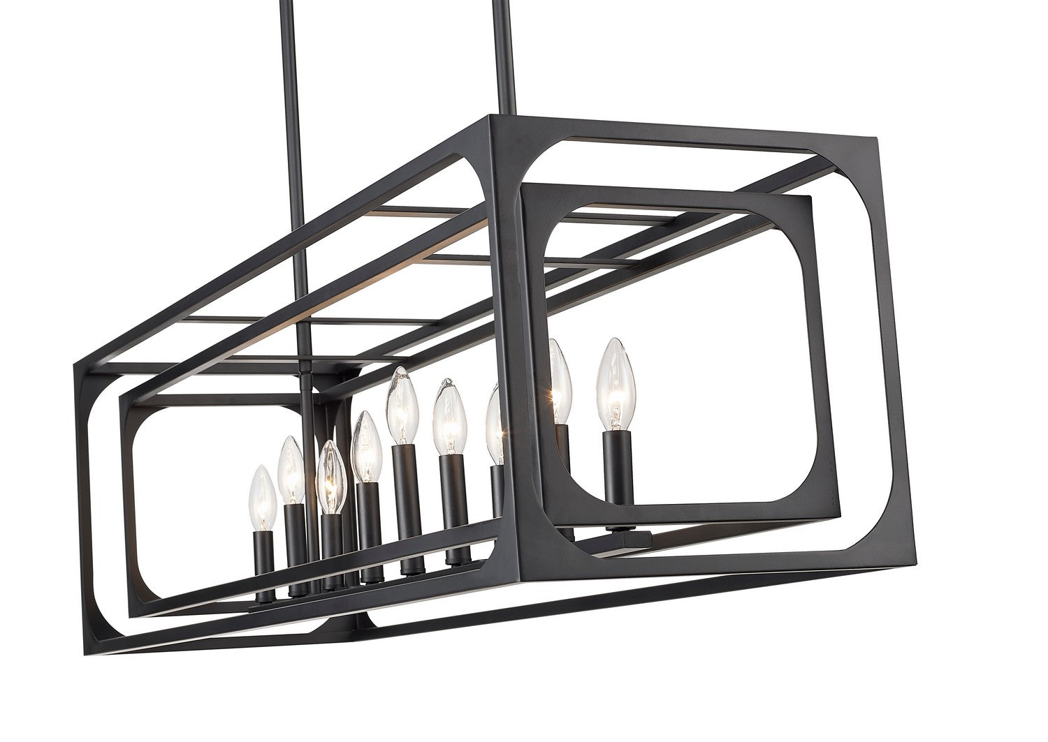 Z-Lite - 3038-9L-MB - Nine Light Linear Chandelier - Easton - Matte Black