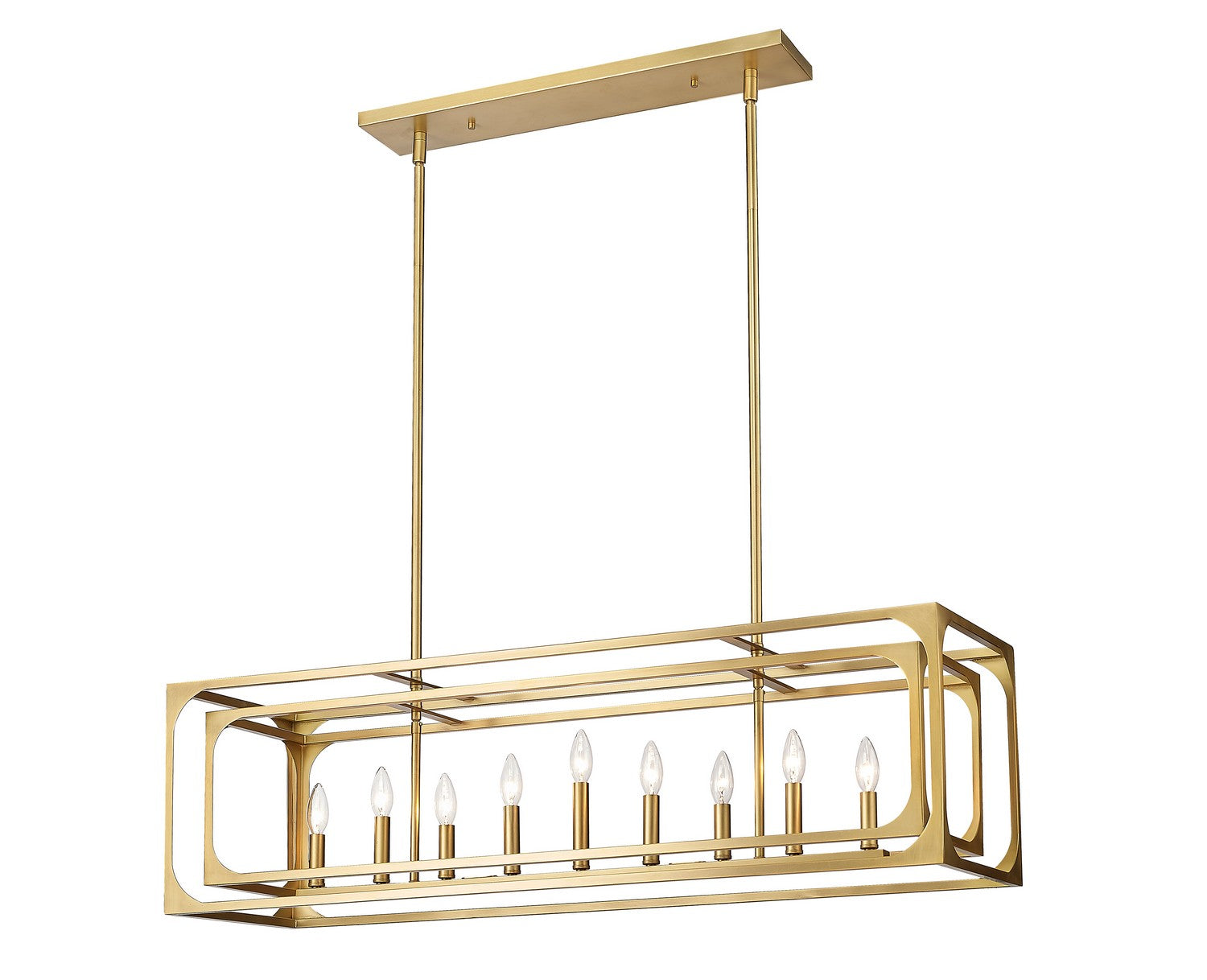 Z-Lite - 3038-9L-RB - Nine Light Linear Chandelier - Easton - Rubbed Brass