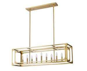 Z-Lite - 3038-9L-RB - Nine Light Linear Chandelier - Easton - Rubbed Brass