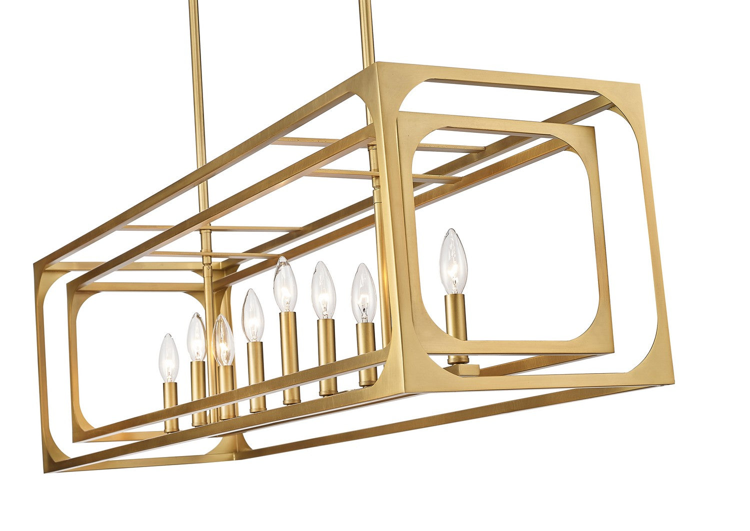 Z-Lite - 3038-9L-RB - Nine Light Linear Chandelier - Easton - Rubbed Brass