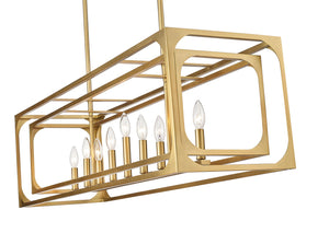 Z-Lite - 3038-9L-RB - Nine Light Linear Chandelier - Easton - Rubbed Brass