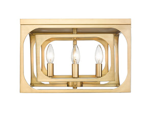 Z-Lite - 3038F-RB - Four Light Flush Mount - Easton - Rubbed Brass