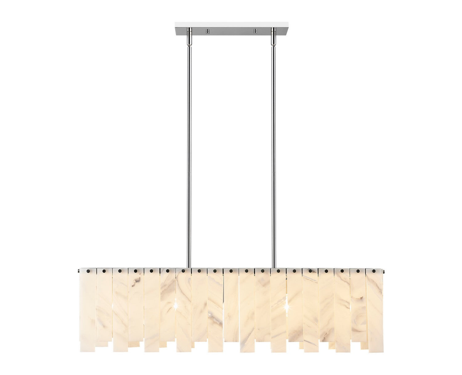 Z-Lite - 345-40L-PN - Five Light Linear Chandelier - Viviana - Polished Nickel