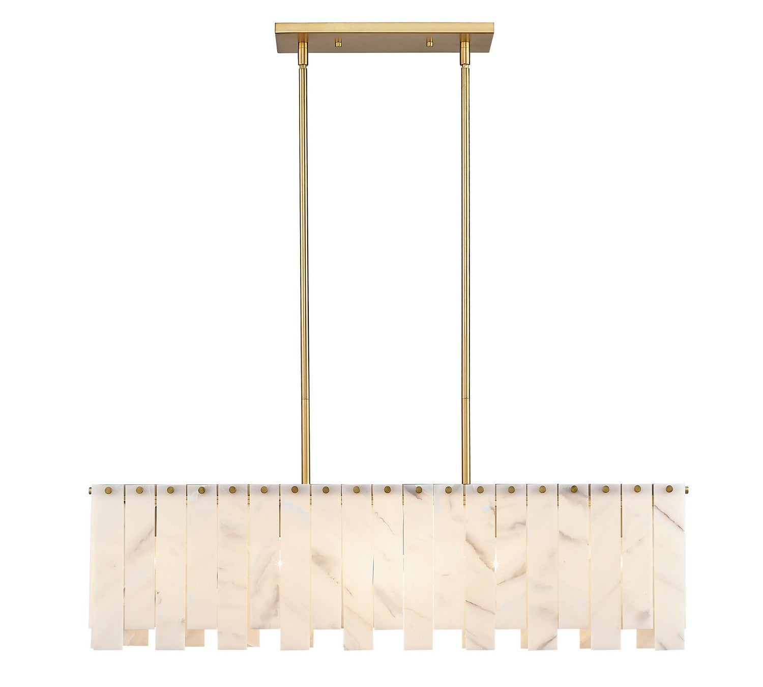 Z-Lite - 345-40L-RB - Five Light Linear Chandelier - Viviana - Rubbed Brass