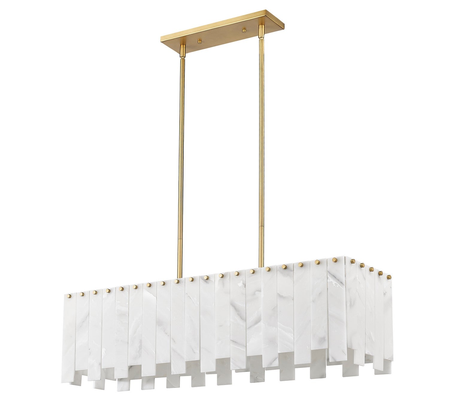 Z-Lite - 345-40L-RB - Five Light Linear Chandelier - Viviana - Rubbed Brass