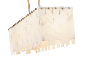 Z-Lite - 345-40L-RB - Five Light Linear Chandelier - Viviana - Rubbed Brass