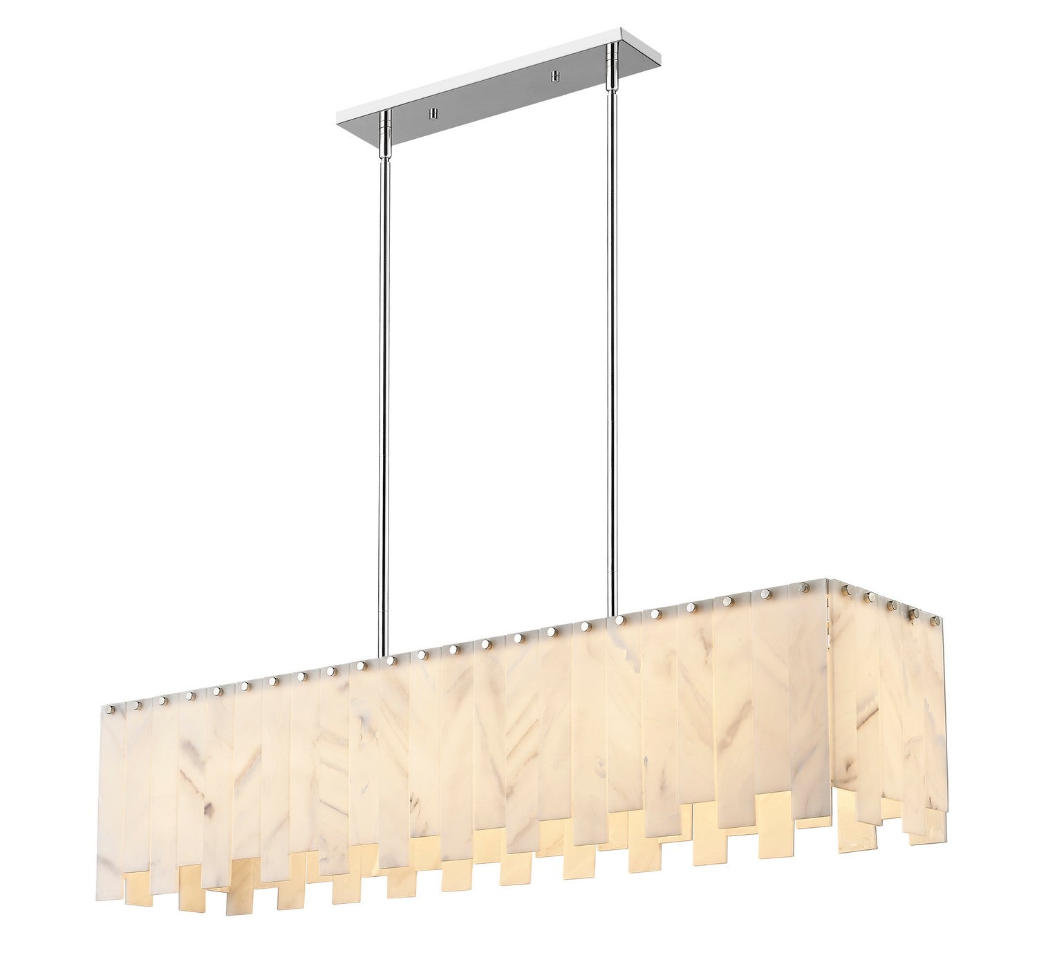 Z-Lite - 345-49L-PN - Seven Light Linear Chandelier - Viviana - Polished Nickel