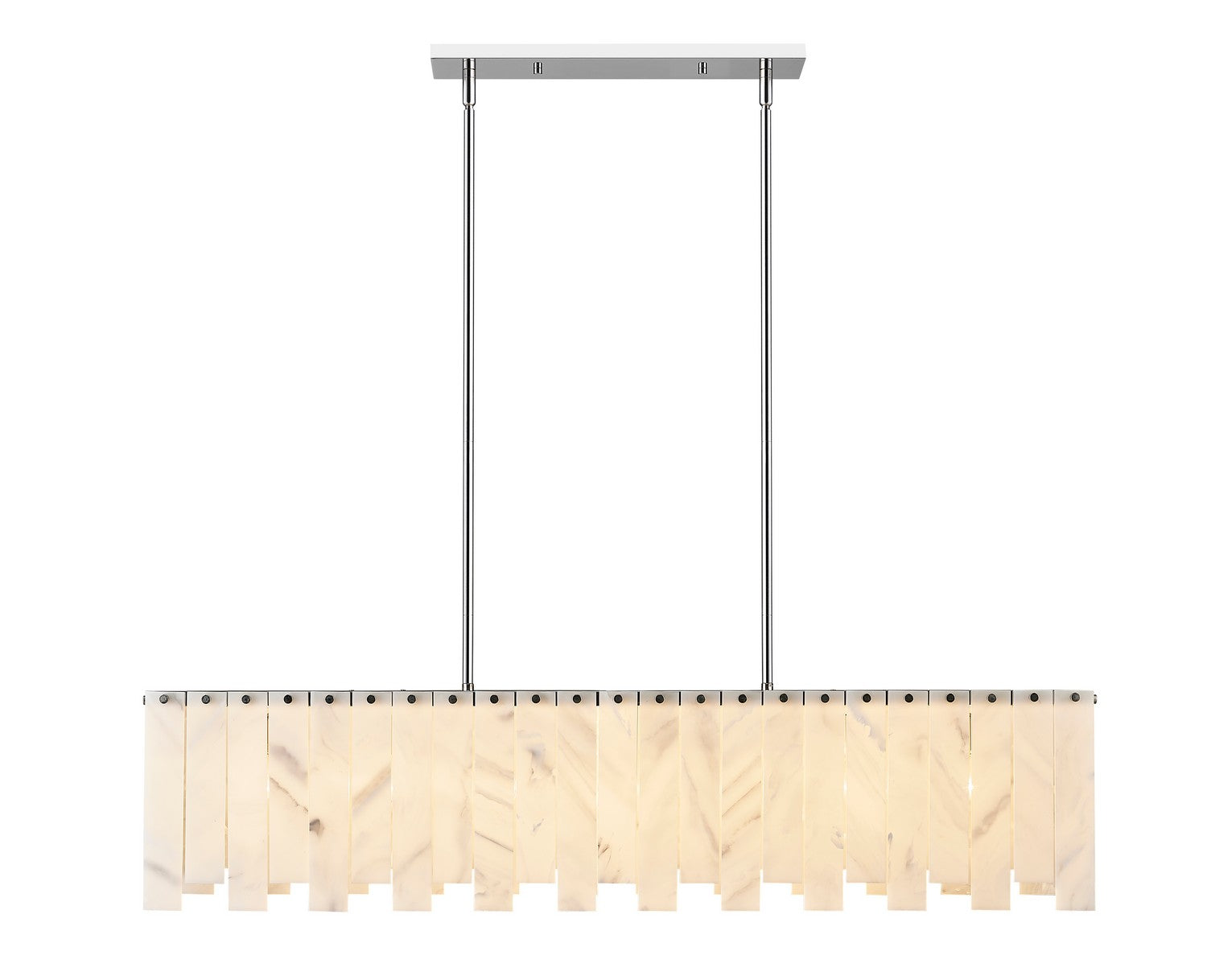 Z-Lite - 345-49L-PN - Seven Light Linear Chandelier - Viviana - Polished Nickel